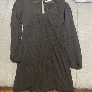 Francesca's Mi Ami Black Polka-Dot XXS Dress